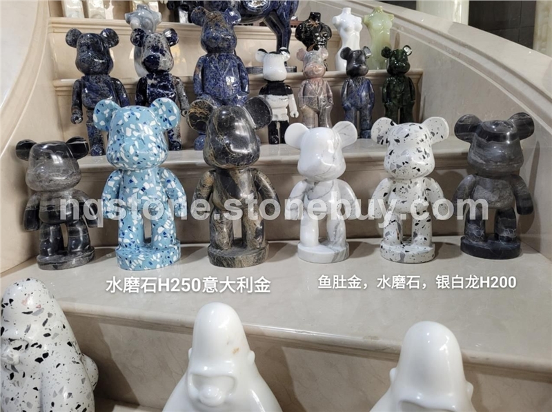 大卫猿大理石摆件，大嘴猫大理石摆件