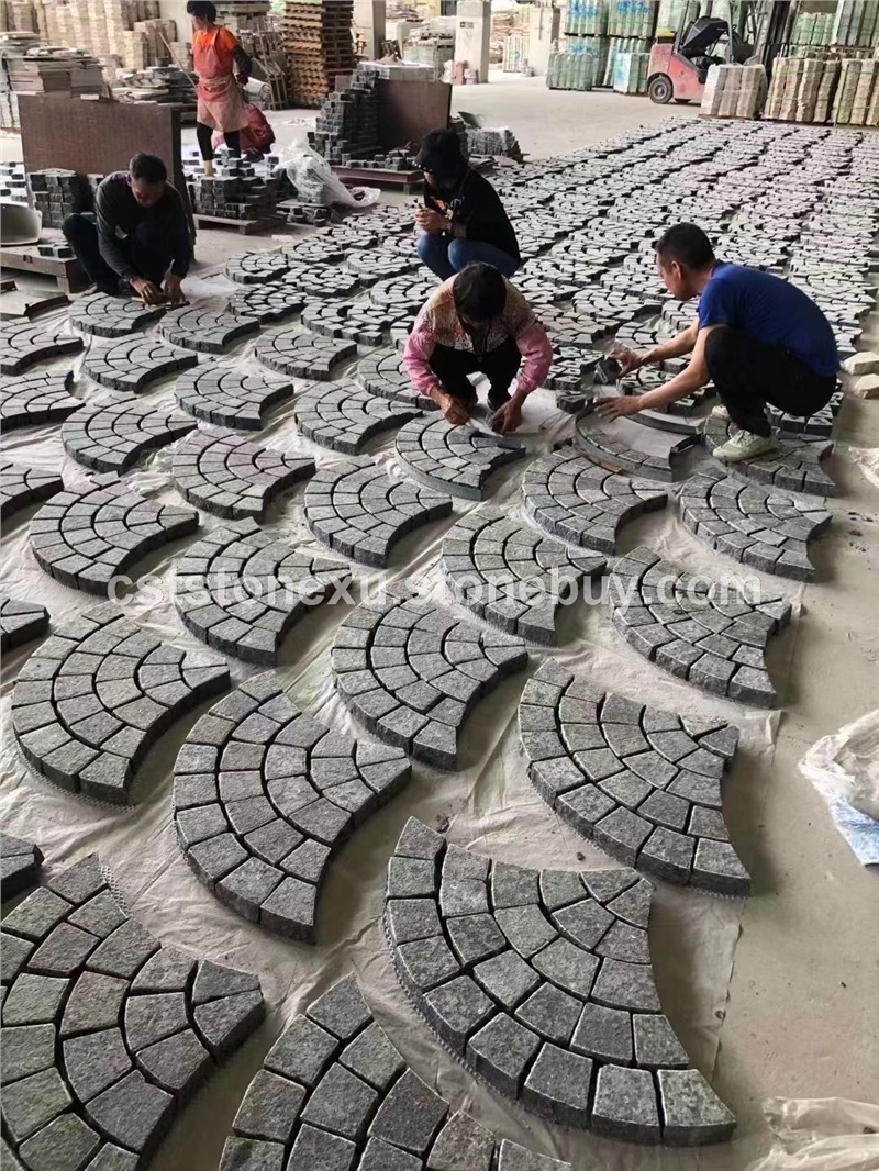 漳浦黑玄武岩系列火烧面扇形 四方形网贴
