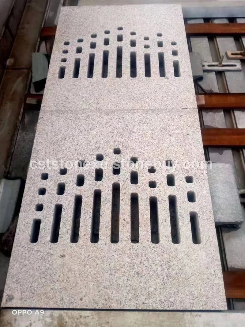 各色花岗岩雕刻水沟盖板