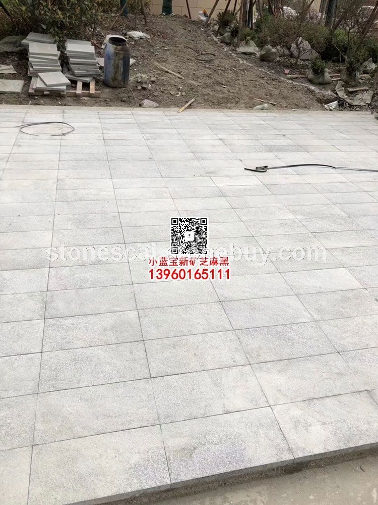 小蓝宝烧面园林广场地铺石G653花岗岩火烧板