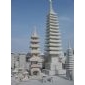 寺廟石塔，文化主題墻，廣場工程石材，宗教，廟，雕塑，龍，石材雕刻，雕刻品，石牌坊