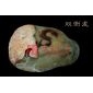 收藏級(jí)天然玉石茶盤-雙側(cè)龍