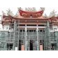 寺廟建筑　石雕　龍柱