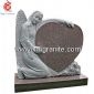 天使抱心碑（angel carving and single heart ）