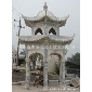 石雕仿古六角涼亭 花崗巖涼亭 單層石亭 園林景觀 雙層涼亭  戶外石亭