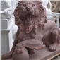 石雕獅子 青石獅子漢白玉石獅子一對 廠家批發(fā) 晚霞紅獅子石雕