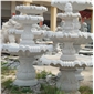 噴水池 水缽 兩層噴水池流水 石缽