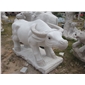 供應石雕牛 動物雕塑 天然石材工藝品