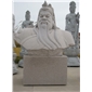 關(guān)公半身雕塑/人物石雕/人物雕塑/園林雕刻，動(dòng)物 人物石雕 噴水池 花缽欄桿 花崗巖石材雕塑