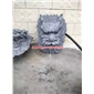 石雕噴泉龍頭雕塑