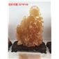 天然瑪瑙玉花好月圓玉雕擺件