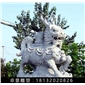 招財(cái)麒麟石雕，漢白玉招財(cái)麒麟雕塑