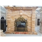 F-148七彩玛瑙玉石壁炉架England fireplace