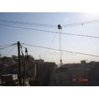 空中缆索起重机作业现场