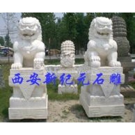 汉白玉石狮