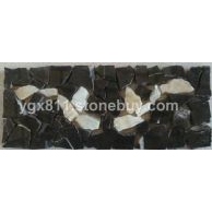 腰线系列\黑墨玉+米黄乱石