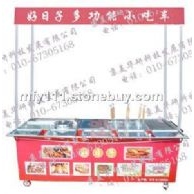 無煙環(huán)保燒烤車，特色小吃車，麻辣燙小吃車