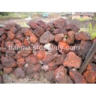 红色火山岩浮石荒料