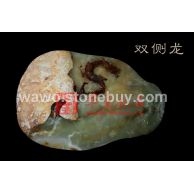 收藏级天然玉石茶盘-双侧龙