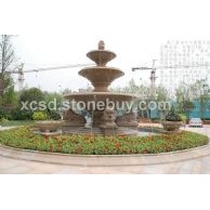 石雕喷泉，风水球，鸿福轮，大水发园林水景，石雕小桥流水，水榭亭台