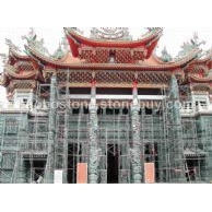 寺廟建筑　石雕　龍柱