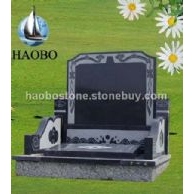 中式墓碑　國(guó)內(nèi)墓碑　中國(guó)墓碑　黑色墓石　雕刻