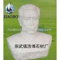 歷史人物雕刻　石雕　英雄人物雕刻　人物半身像　　