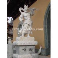 哼哈二将，佛像石雕