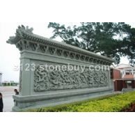 青石九龍壁石雕，照壁石雕