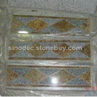 拼花腰線石材馬賽克腰線條花崗巖拼圖