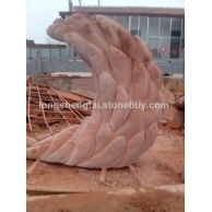 红砂岩雕刻鱼群