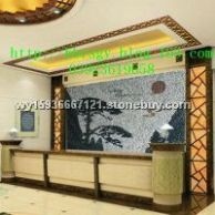 天然彩色鹅卵石室内效果装饰