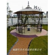 公园彩胶石透水走道案例