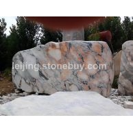 晚霞红景观石
