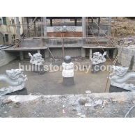 芝麻黑五龙石雕堵