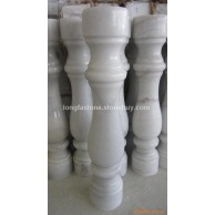 工厂现货批发广西白栏杆  天然大理石栏杆  圆头12X12X60