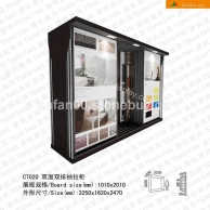 石材展柜  木地板展架   CT020双面双排平拉柜