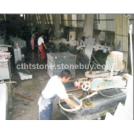 G654磨光现场G654#石材、芝麻黑石材、芝麻灰石材、中灰麻石材、G655#石材、G641#乔治亚