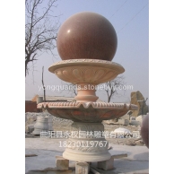 晚霞紅石材風(fēng)水球噴泉