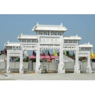 汉白玉石雕牌坊