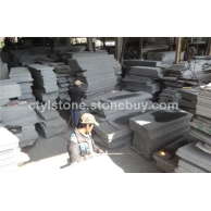 童子黑石材G654火烧板加工