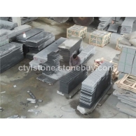 G654芝麻黑盲人石加工现场