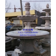 黃銹石石雕噴泉、黃銹石石雕水缽