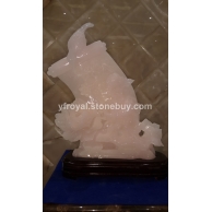 粉紫玉雕件-玉石工藝金榜題名