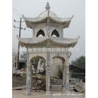 石雕仿古六角凉亭 花岗岩凉亭 单层石亭 园林景观 双层凉亭  户外石亭