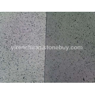 黑洞石 左机切面 右哑光面对比