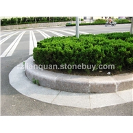 五莲红磨光面弯道石