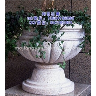 石雕花盆、石雕花钵、黄锈石花盆、黄金麻花盆、大理石花盆、别墅景观花钵、园林石材花盆、石材雕刻花盆