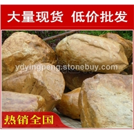 深圳中山形态各异黄蜡石，黄腊石假山石料