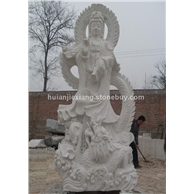庙宇雕刻工程 神佛雕塑 汉白玉石雕观音
